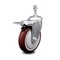 Service Caster 5 Inch Maroon Polyurethane Swivel 3/8 Inch Stem Caster with Total Lock Brake SCC SCC-TSTTL20S514-PPUB-MRN-381615 - alternate 1